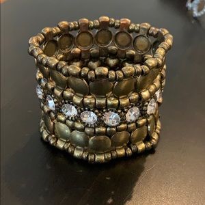 Stretchy Gold Cuff Bracelet